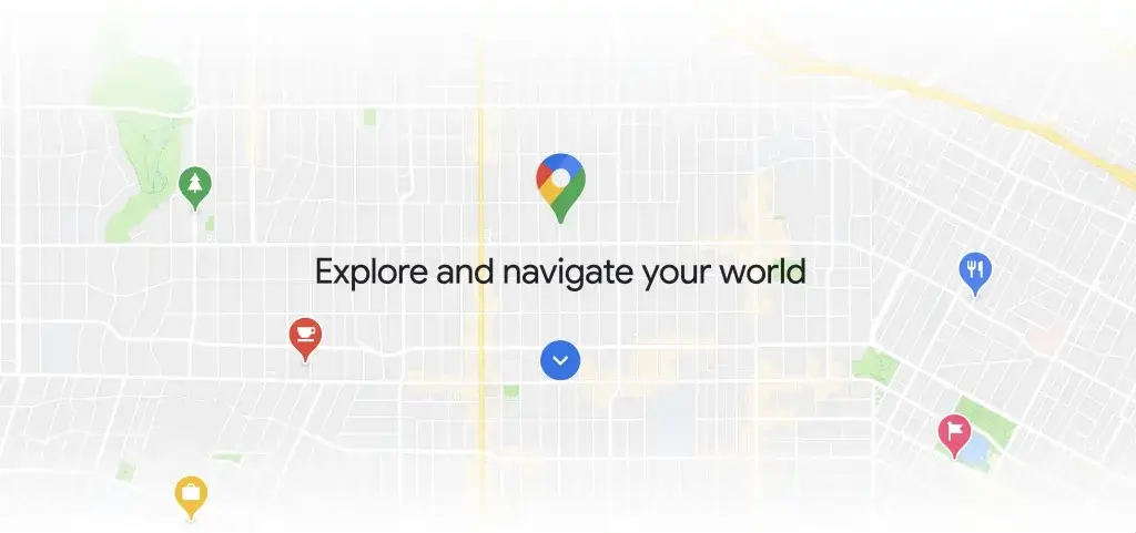 Google Maps navigation and directions interface