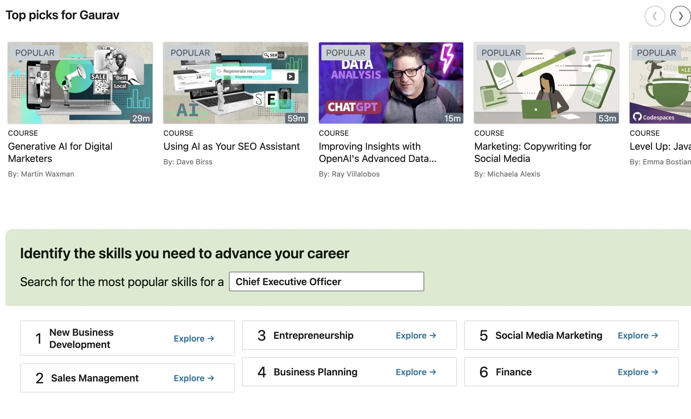 LinkedIn Learning online professional courses