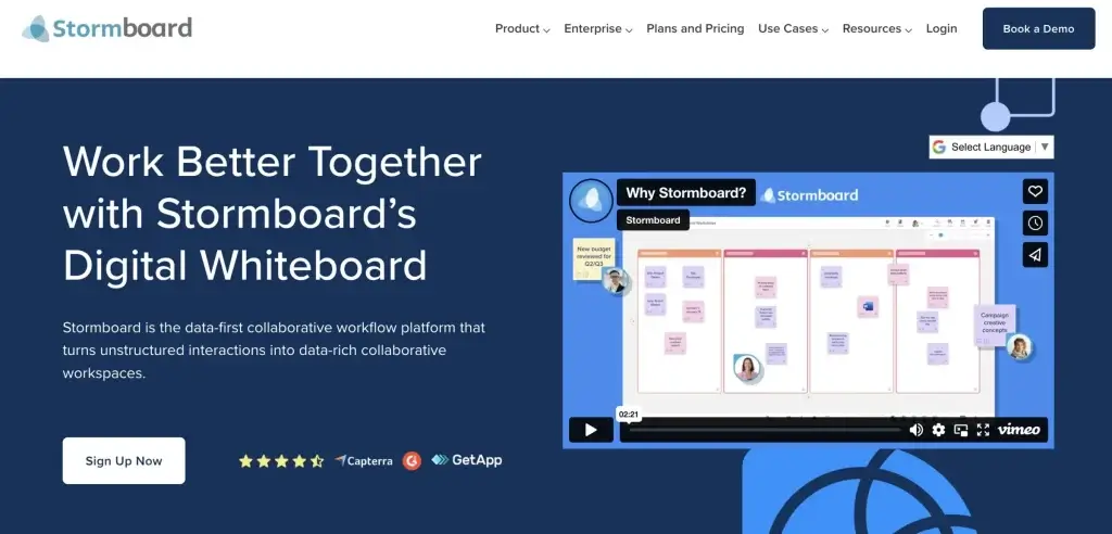 Data first Collaboration Digital Whiteboard Stormboard 2024 02 003903