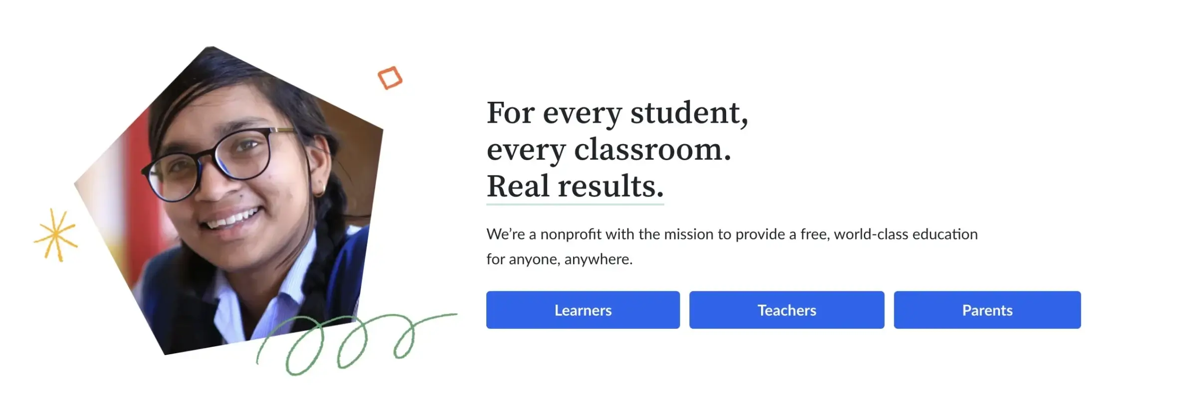 Khan Academy homepage - free online courses and lessons