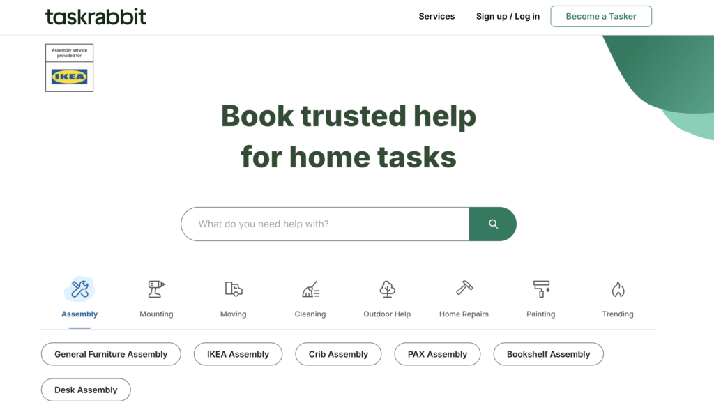 Taskrabbit Same Day Handyman Moving Mounting Services