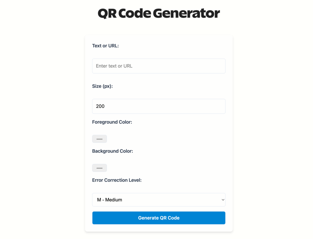 QR Code Generator – Gaurav Tiwari
