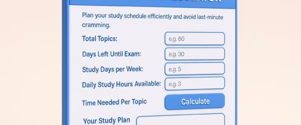 Study Hours Calculator Banner