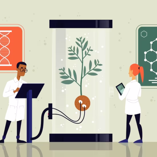 digital life sciences education illustration