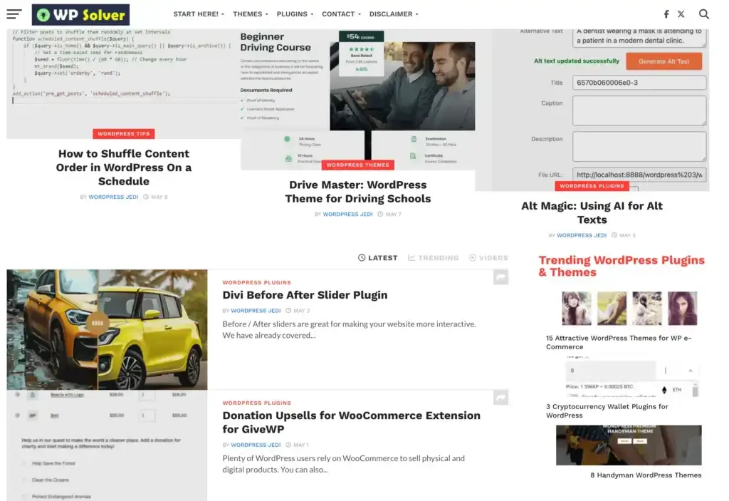 Best WordPress Themes WP Plugins Tips @ WP Solver2025