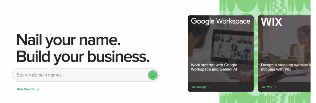 4. Name.com homepage