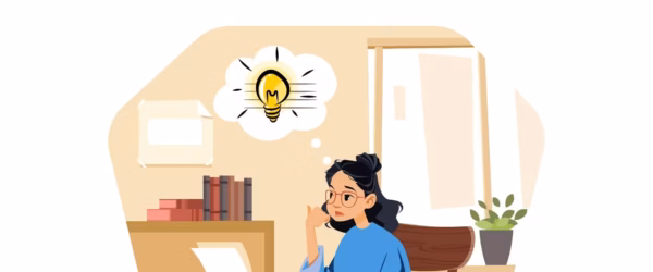 Person brainstorming blog post ideas.