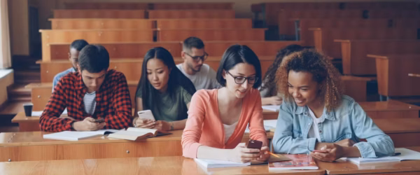 Students engaged in classroom activities.