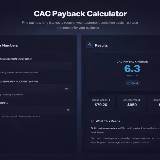 cac payback calculator