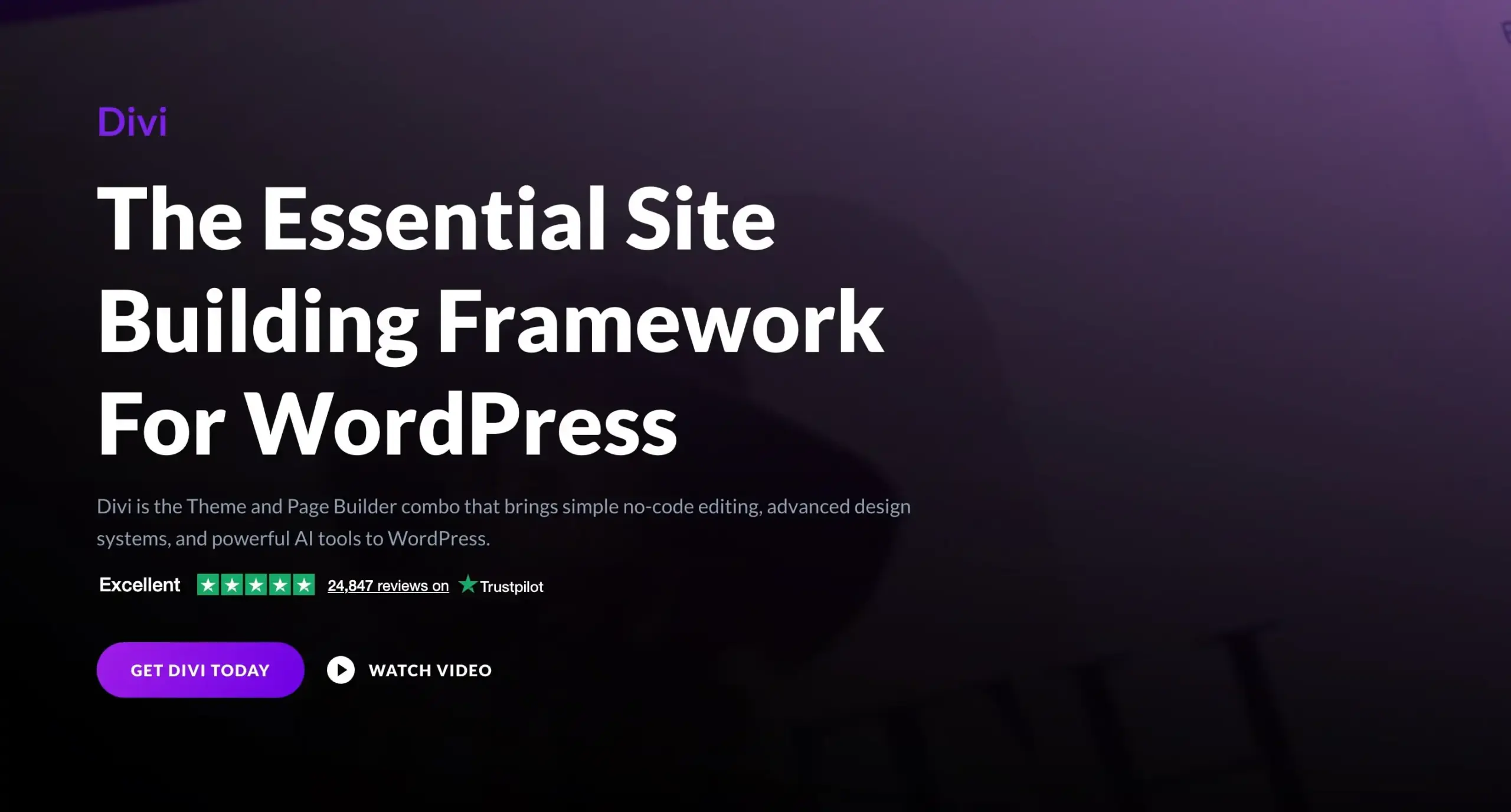 Divi theme homepage from Elegant Themes
