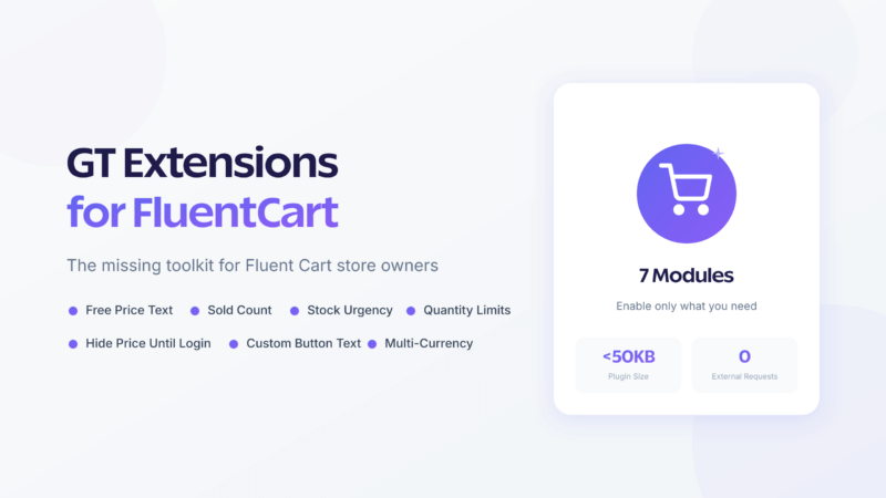 GT Extensions for FluentCart