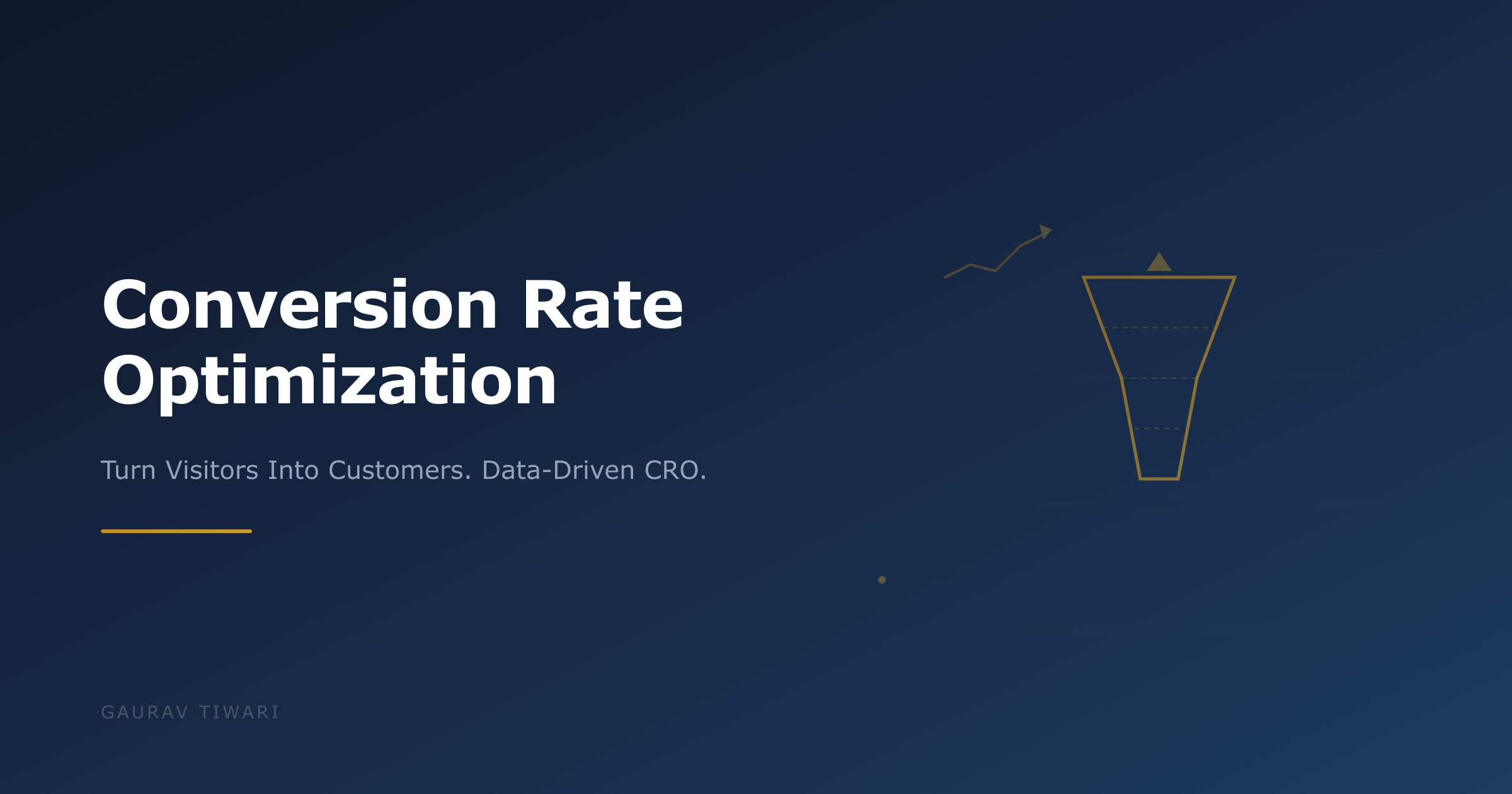 Conversion rate optimization analytics dashboard showing funnel performance and A/B test results
