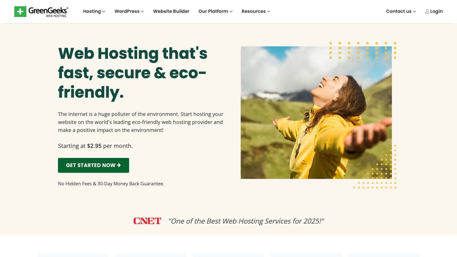 GreenGeeks eco-friendly web hosting