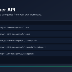 GT Link Manager API