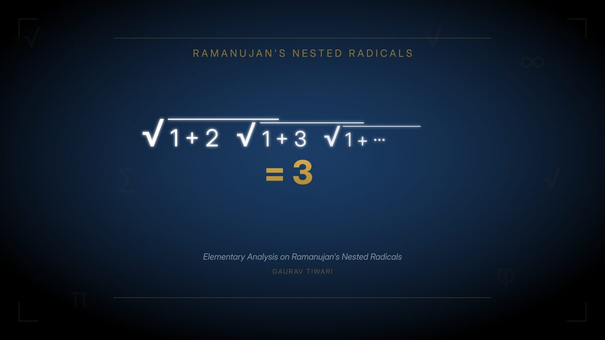 Elementary Analysis on Ramanujan's Nested Radicals