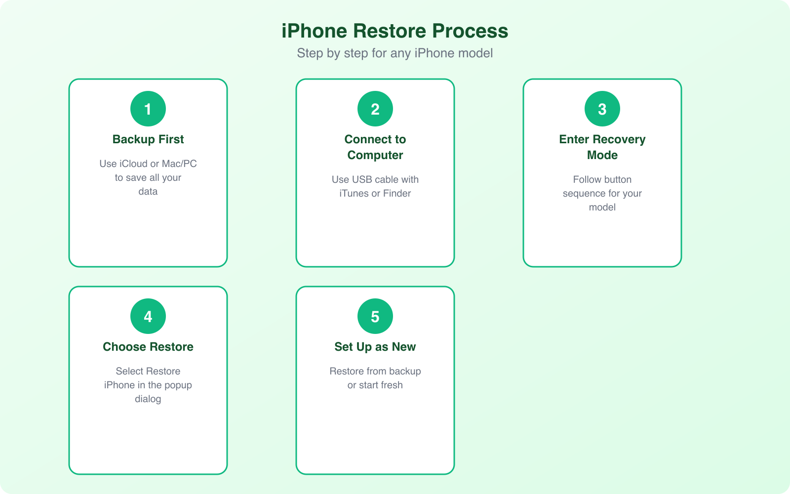 Guides on How to Restore iPhone - Infographic 1