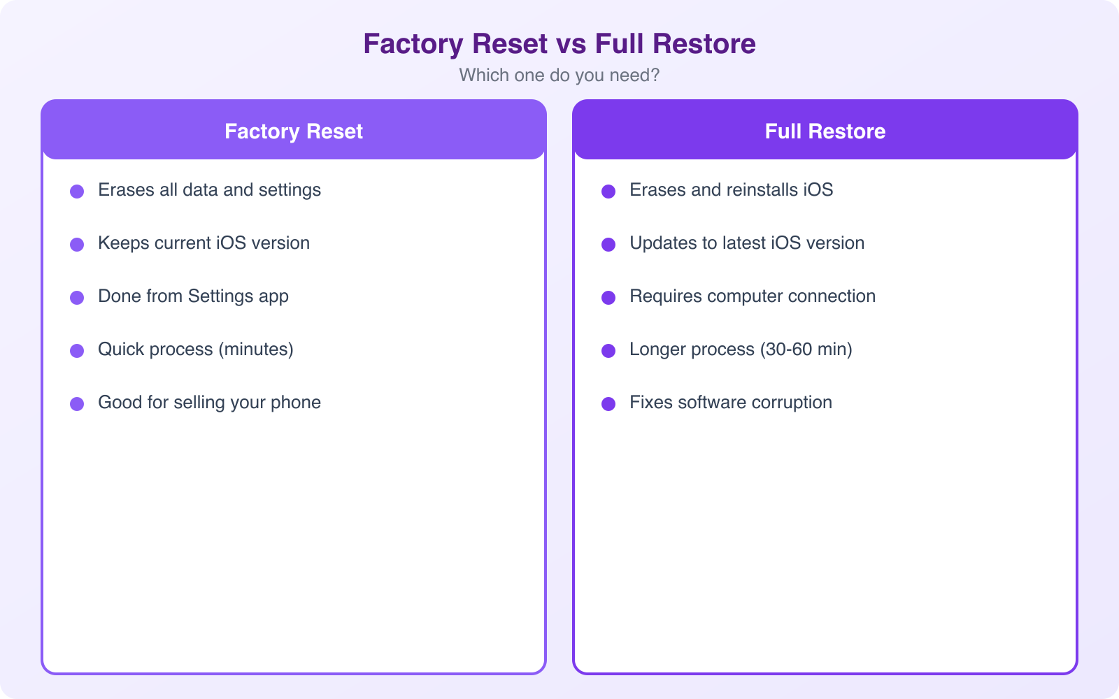 Guides on How to Restore iPhone - Infographic 2