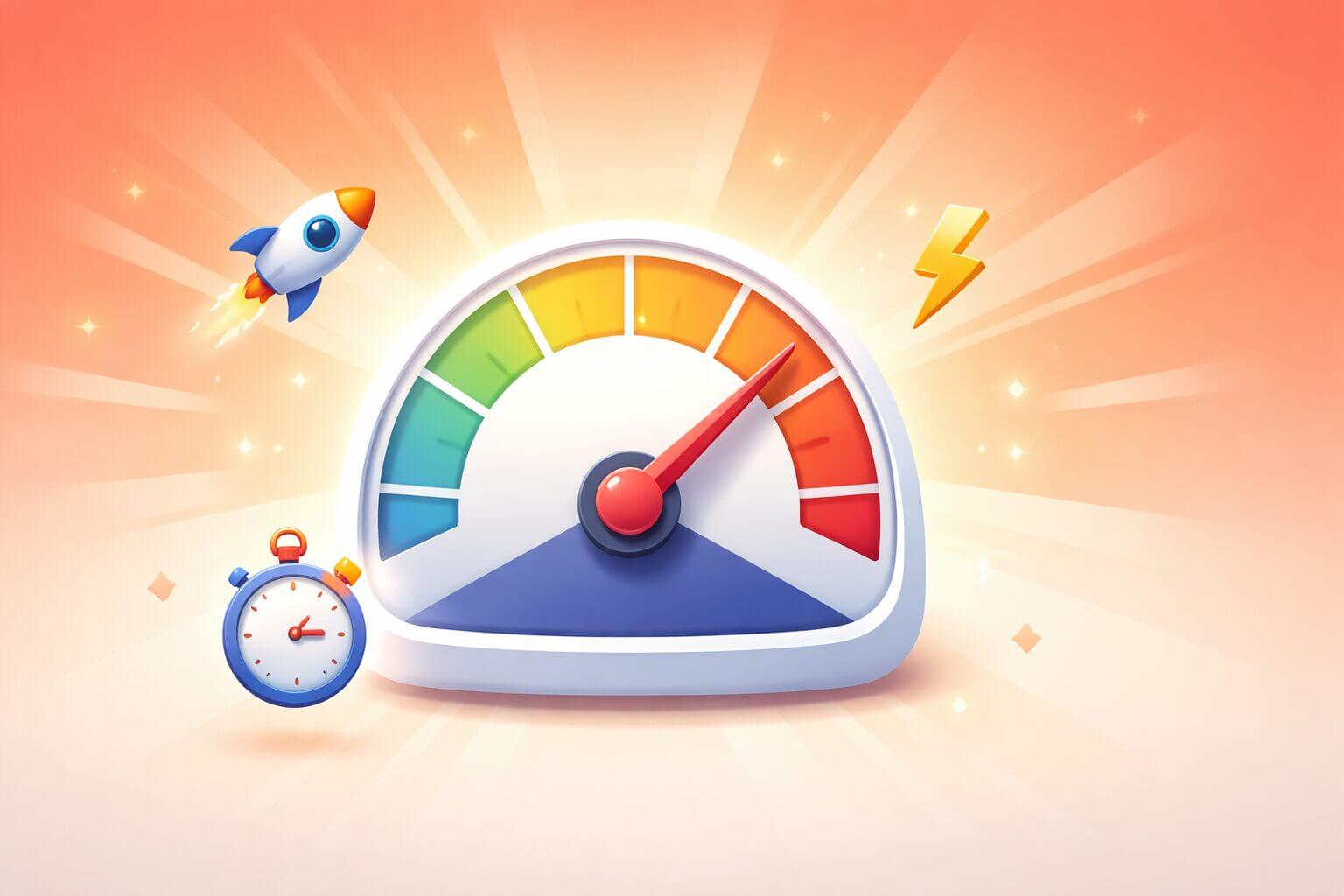 Website performance metrics dashboard showing Core Web Vitals improvements