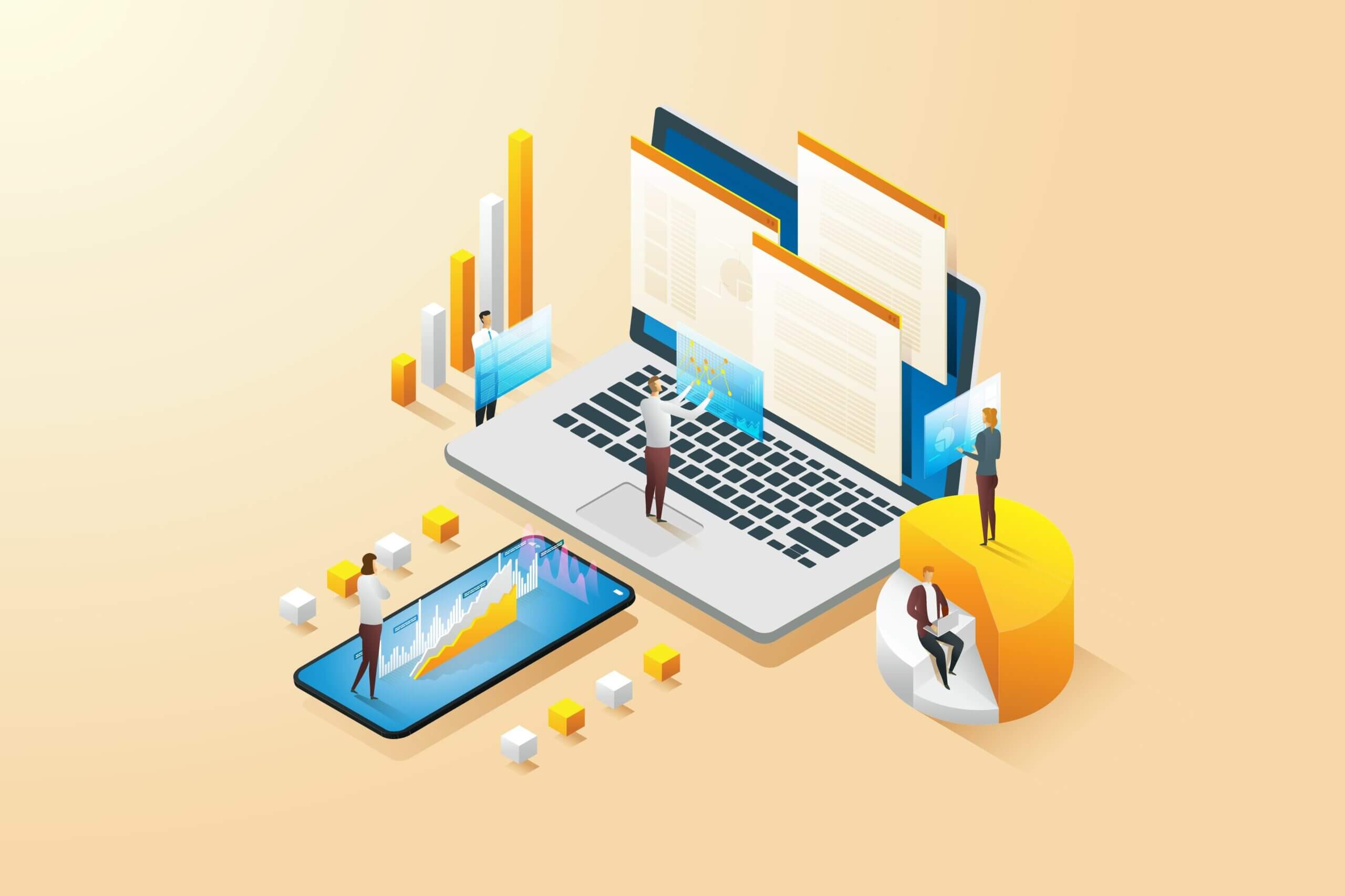 statistical analysis and diagram data analytics for websites