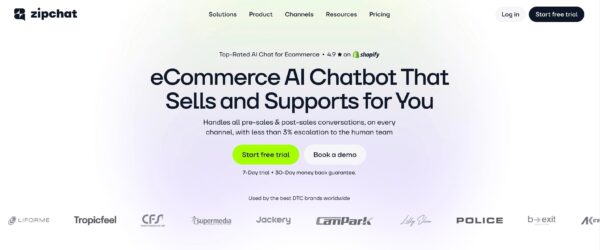 Zipchat AI Best AI Chatbot for Ecommerce Sales & Support