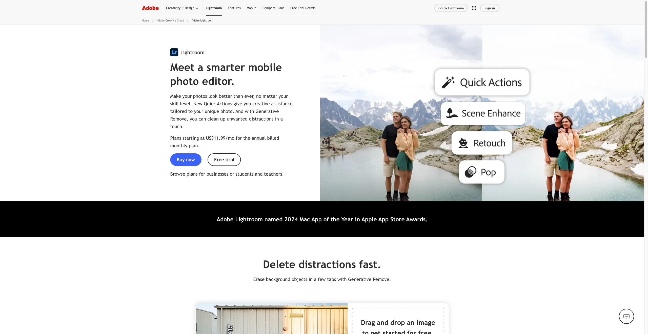 Adobe Lightroom photo management and editing for Mac