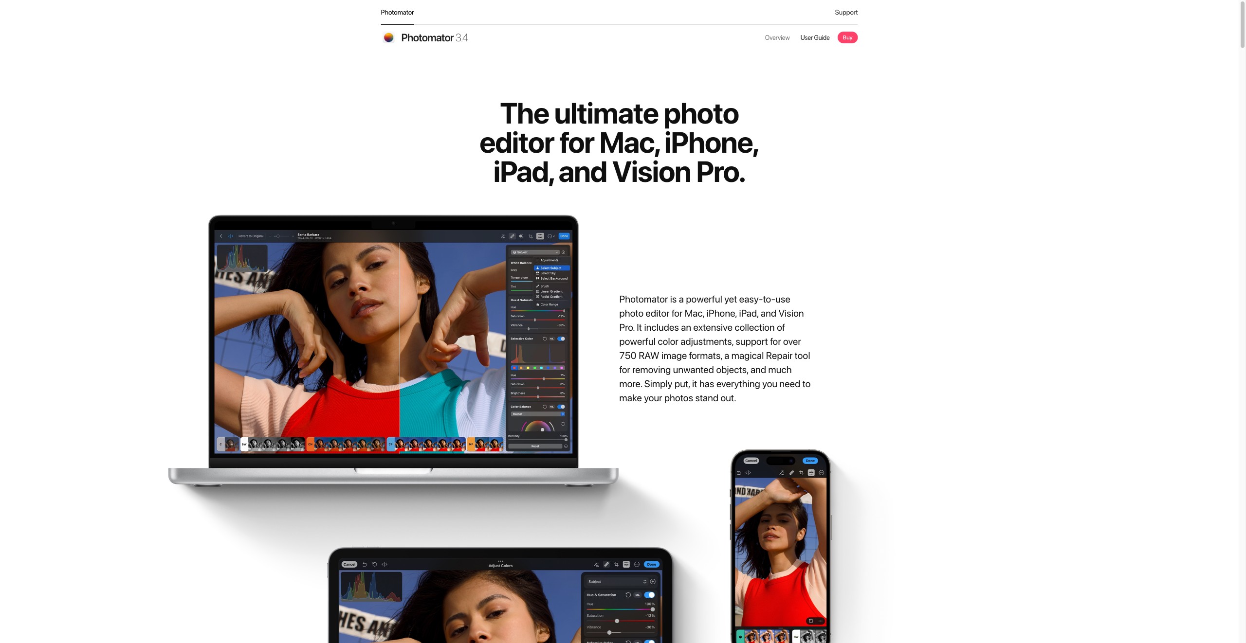 Photomator batch photo editor for Mac and iPhone
