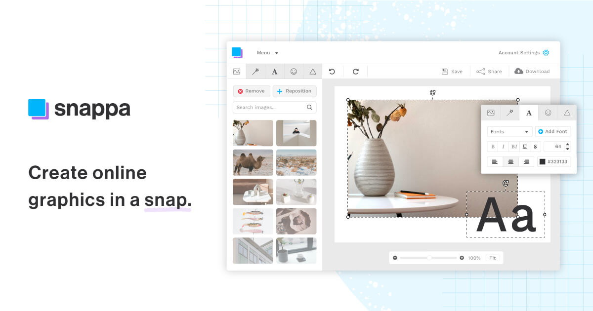 Snappa interface