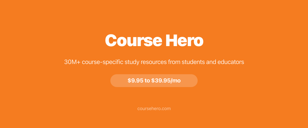 Course Hero - course-specific study resources