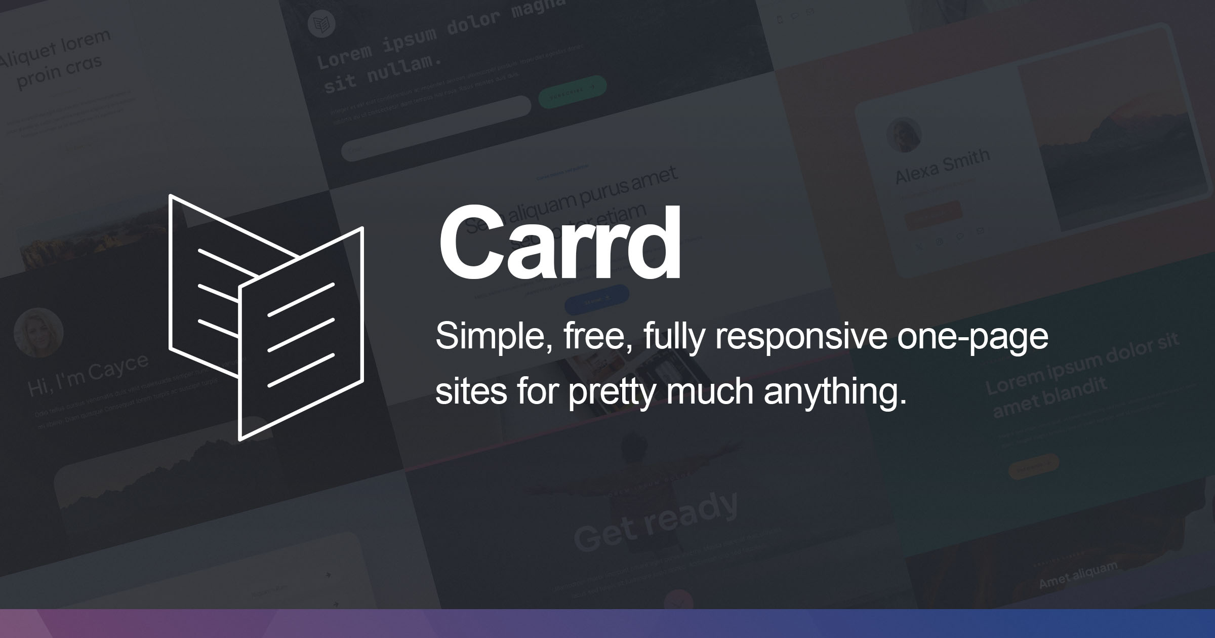 Carrd one-page website builder
