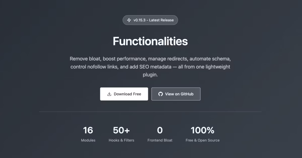 Functionalities Training