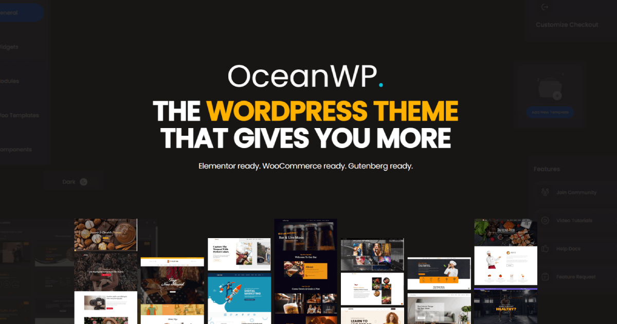 7. OceanWP (Best Free Theme Alternative) homepage screenshot