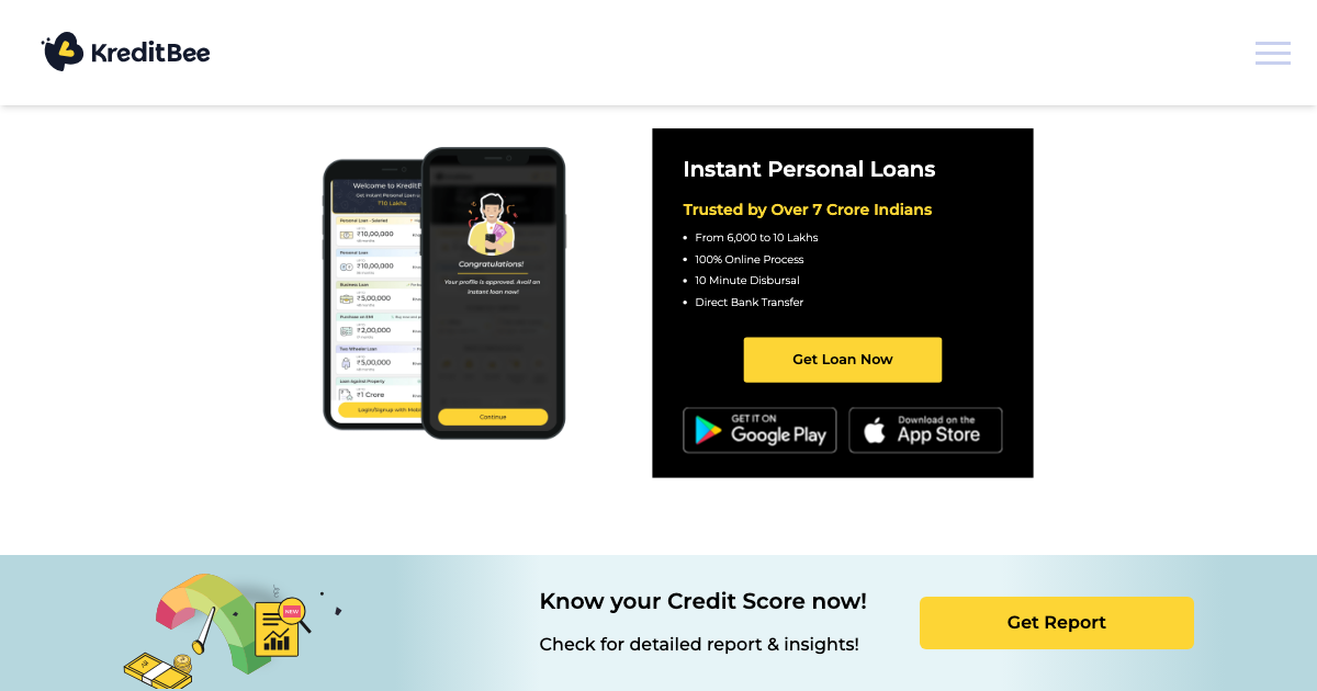 KreditBee loan app screenshot