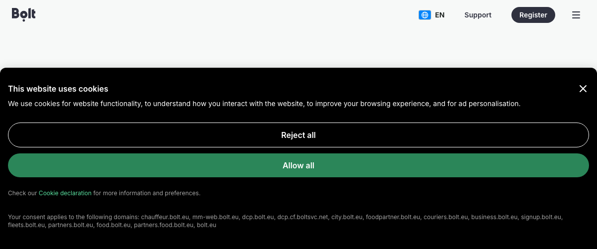 Bolt ride-hailing and delivery app Europe and Africa