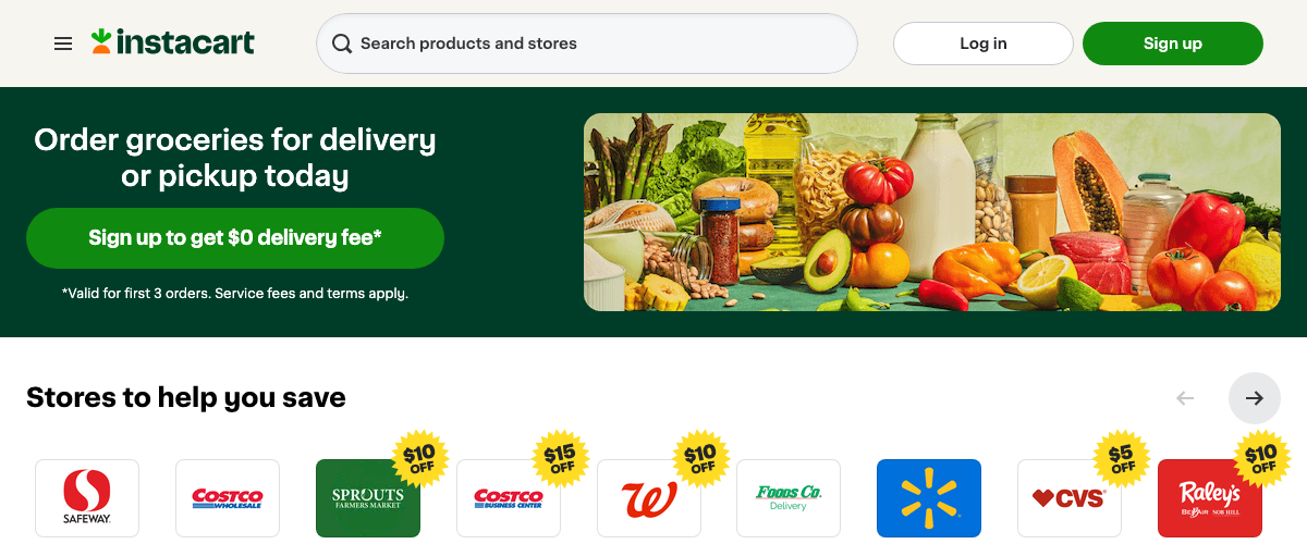 Instacart on-demand grocery delivery platform