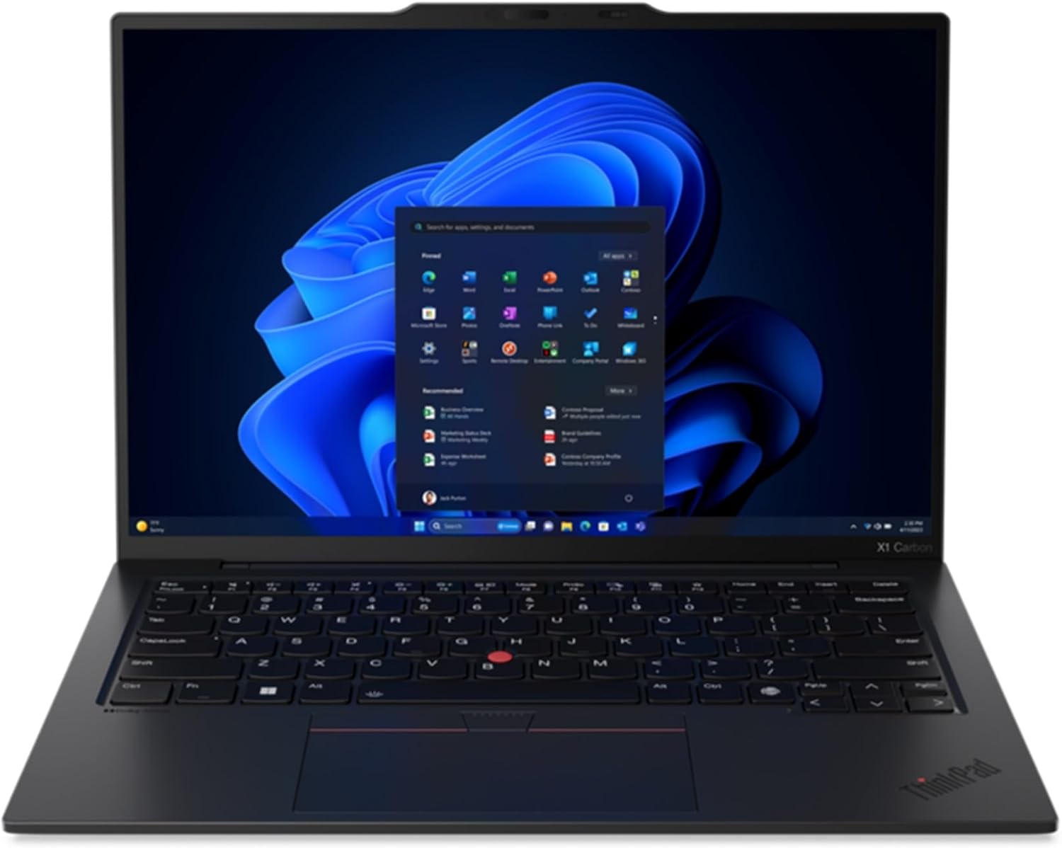 Lenovo ThinkPad X1 Carbon Gen 12 — the lawyer business-laptop standard, MIL-STD-810H rugged, full-size keyboard, easy IT manageability