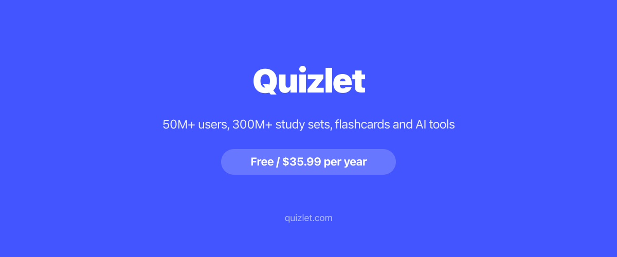 Quizlet - flashcards and AI study tools