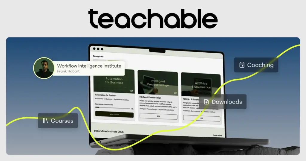 Teachable online course platform