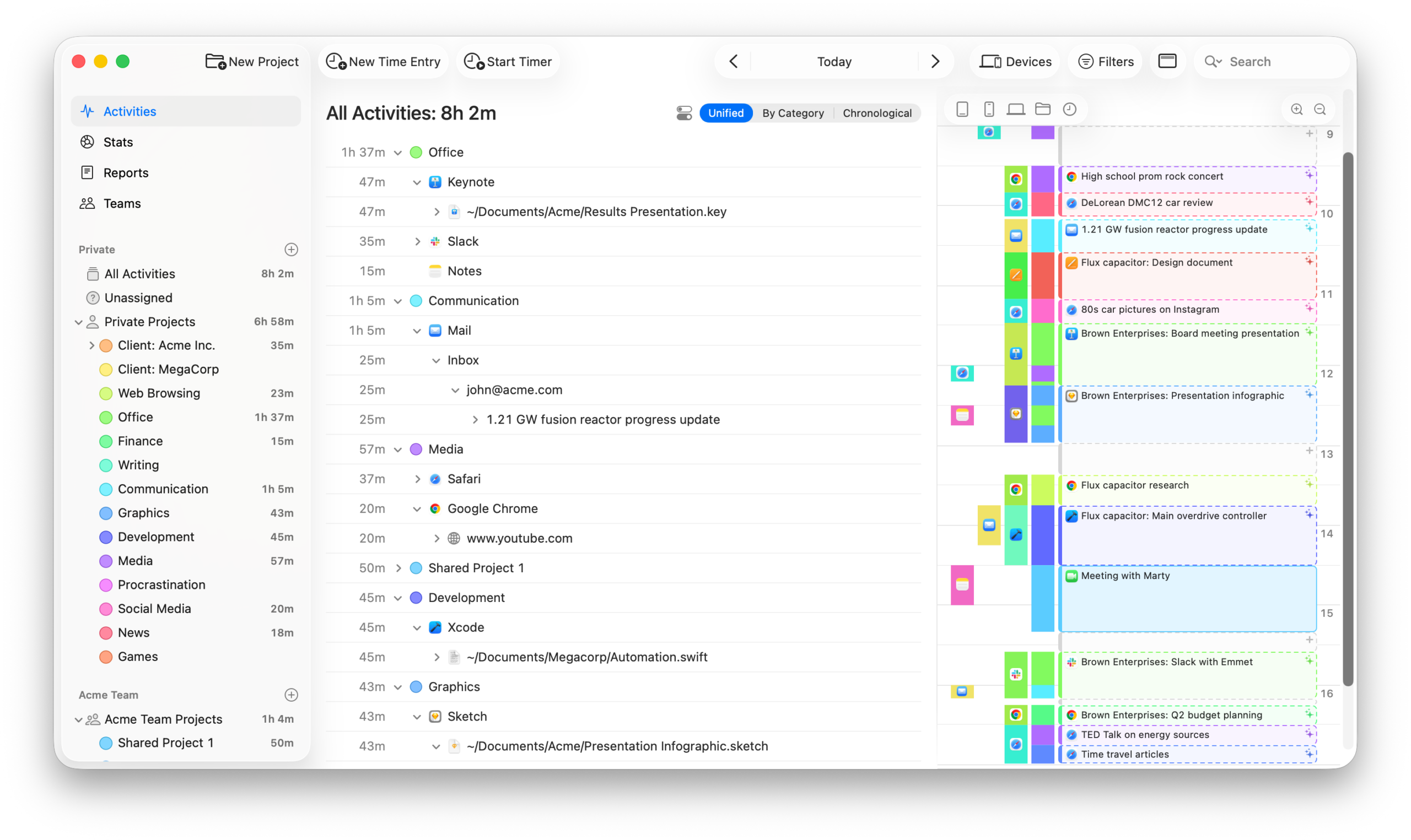 Timing app automatic time tracking for Mac