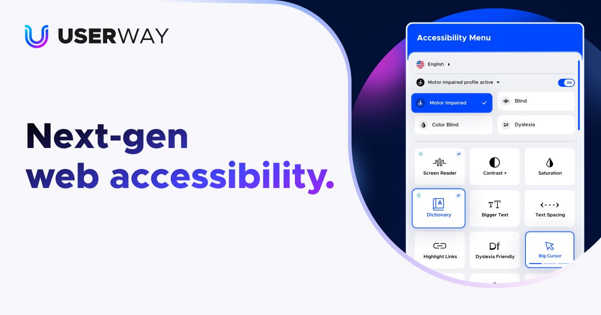 UserWay accessibility widget for websites