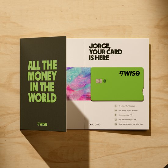 Wise debit card for international spending