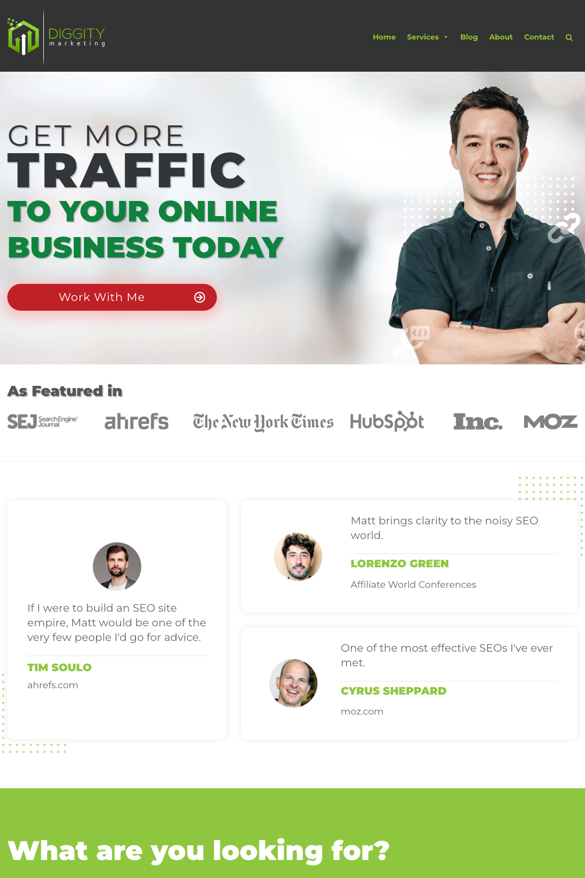 Diggity Marketing (diggitymarketing.com) - WordPress website example screenshot