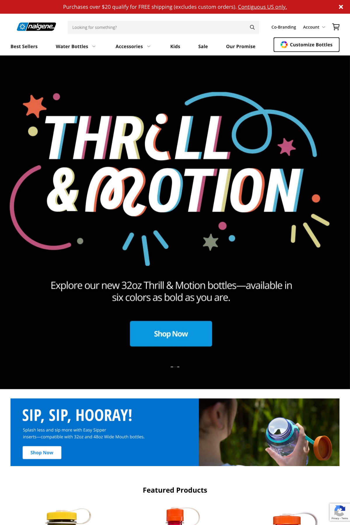 Nalgene (nalgene.com) - WordPress website example screenshot