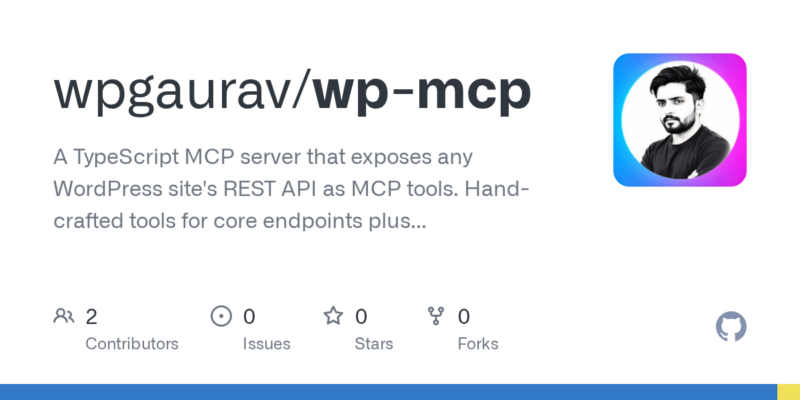 WP-MCP open-source MCP server for WordPress