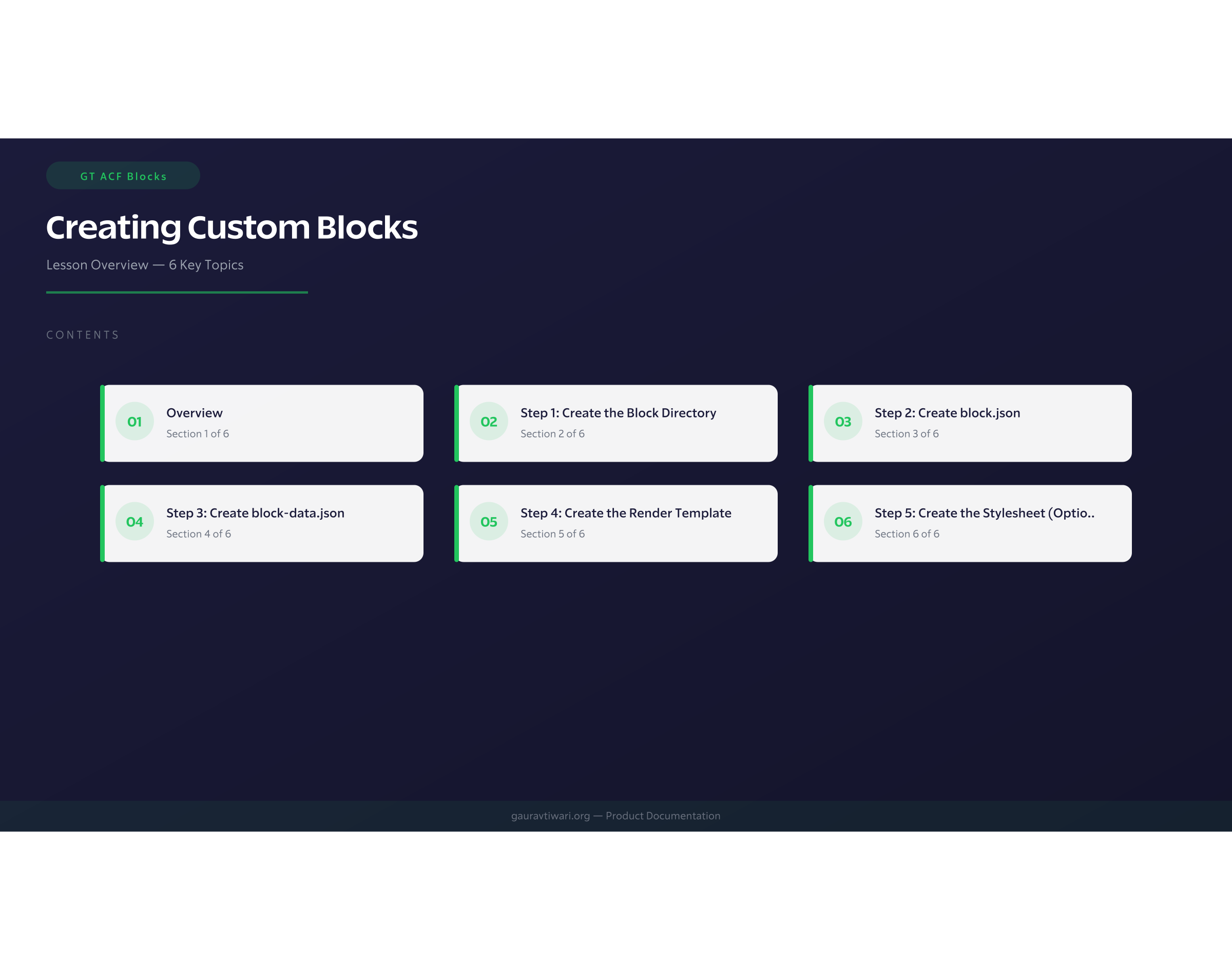 Creating Custom Blocks 1