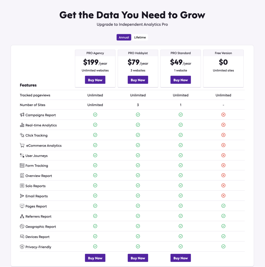 Independent Analytics Review: The Pricing