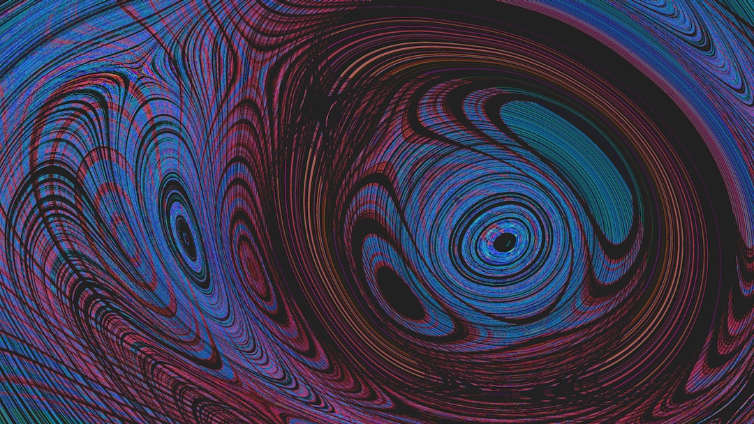 Abstract mathematical swirl pattern representing chaotic number sequences