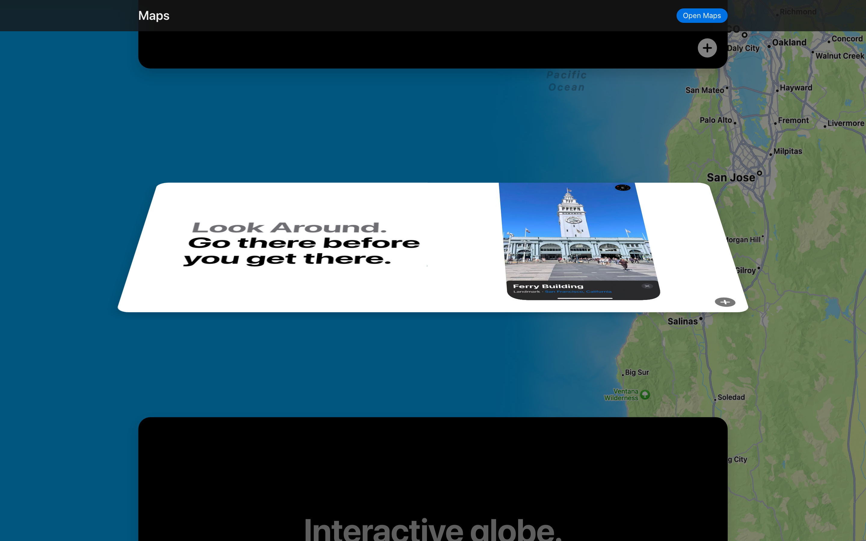 Apple Maps homepage — privacy-focused grocery store navigation alternative for iPhone 2026