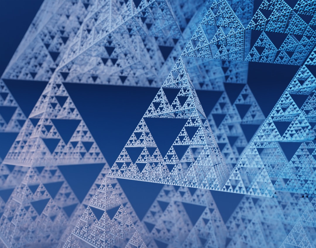 Fractal Sierpinski triangle pattern showing self-similar mathematical structure