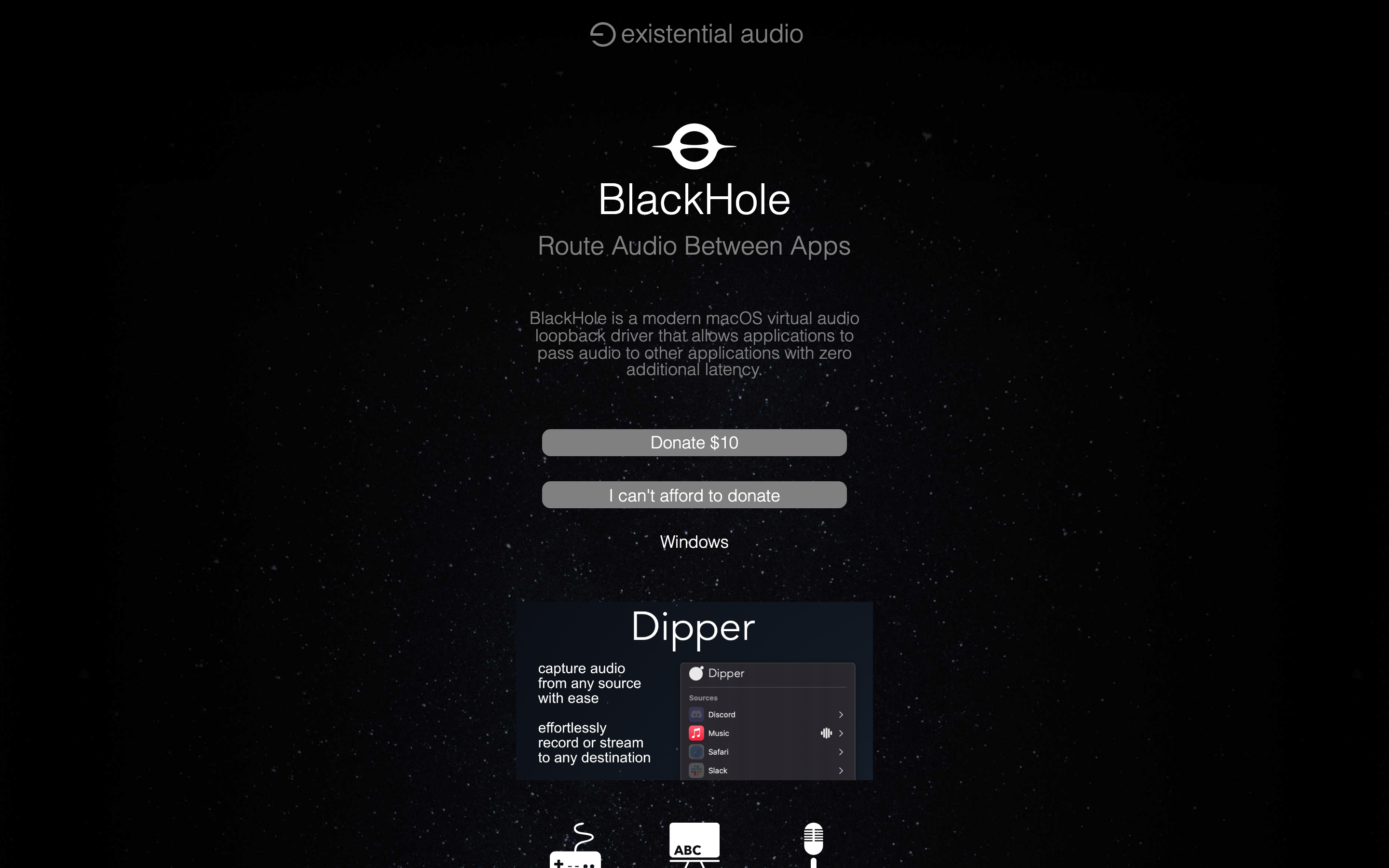 BlackHole virtual audio driver — record Mac screen with system sound
