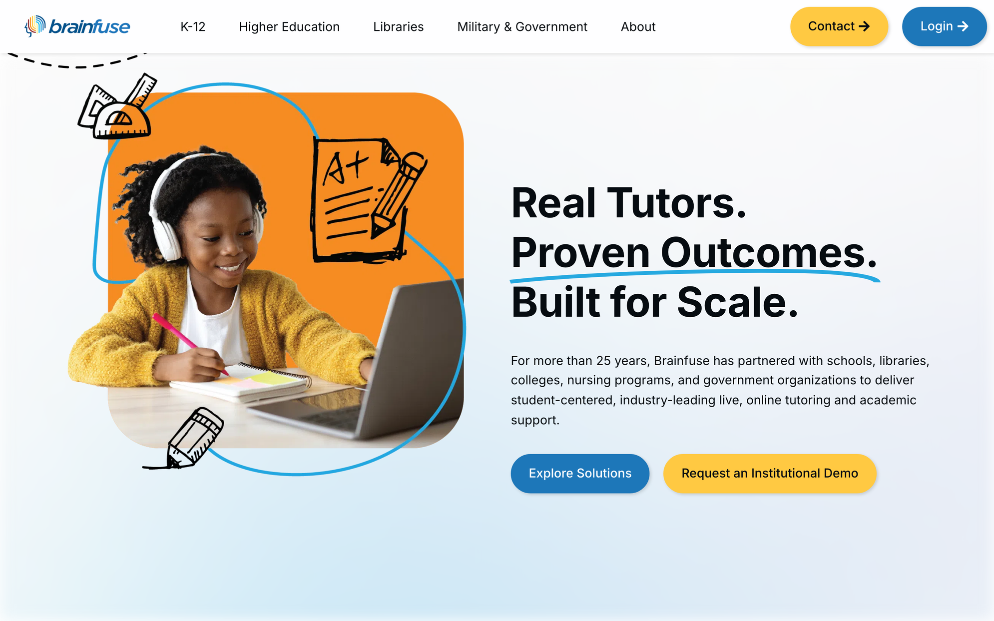 Brainfuse — institutional tutoring partner for libraries, schools and the military, hires per-subject experts